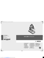 Bosch GCO 2000 Professional Original Instructions Manual