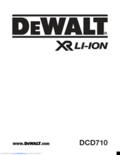DeWalt DCD710D2 Original Instructions Manual