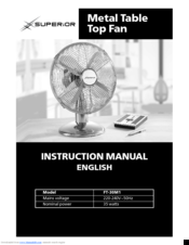 Superior FT-30M1 Instruction Manual