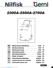 Nilfisk-Advance 2500A Operating Instructions Manual