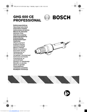 Bosch GHG 600 CE PROFESSIONAL Operating Instructions Manual