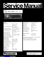 Panasonic CQ-C7105U Service Manual
