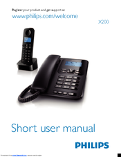 Philips X200 Short User Manual
