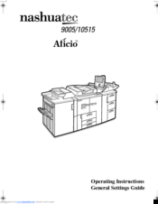 Nashuatec Aficio 9005 Operating Instructions Manual