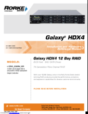 Rorke Data GX4L_2120S4_12I1 Installation And Hardware Reference Manual