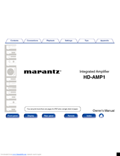 Marantz HD-AMP1 Owner's Manual