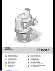 Bosch MUMXL40G Operating Instructions Manual