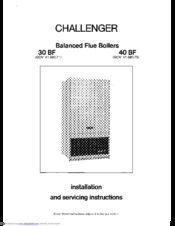 Chaffoteaux & Maury CHALLENGER 40 BF Installation And Servicing Instructions
