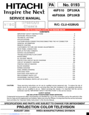 Hitachi 46F510 Service Manual