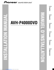 Pioneer AVH-P4000DVD Installation Manual