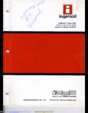 Ingersoll 4120 Operator's Manual