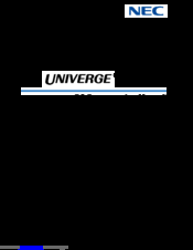 Nec UNIVERGE SV9100 Programming Manual
