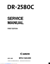 Canon imageFORMULA DR-2580C Service Manual