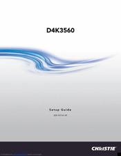 Christie D4K3560 Setup Manual