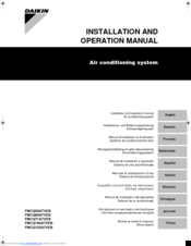 Daikin FMCQ71A7VEB Installation And Operation Manual
