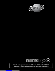 STUDIO DUE nanospot User's And Operator's Manual
