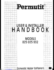 Permutit 825 User & Installation Manual