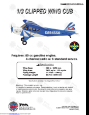 THE WORLD MODELS 1/3 Clipped Wing Cub Instruction Manual