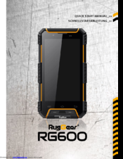 RugGear RG600 Quick Start Manual