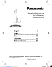 Panasonic EH2513 Operating Instructions Manual