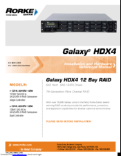Rorke Data GX4L-2240R2-12S6 Installation And Hardware Reference Manual