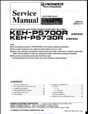 Pioneer KEH-P5700R Service Manual
