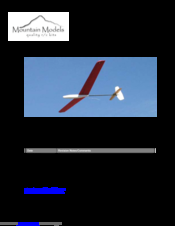 Mountain Models DL50 DISCUS LAUNCH GLIDER Assembly Instructions Manual