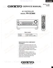 Onkyo SC886 - PR Preamplifier / Processor Service Manual
