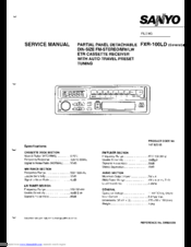 Sanyo FXR-100LD Service Manual