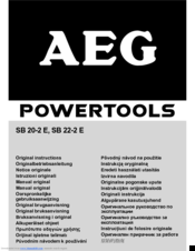 Aeg Powertools SB 22-2 E Original Instructions Manual