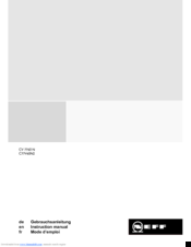 Neff CV 7760 N Instruction Manual