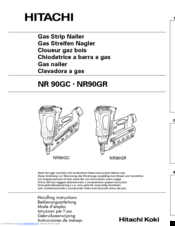 Hitachi NR90GR - Power Tools 3-1/2'' Full Handling Instructions Manual