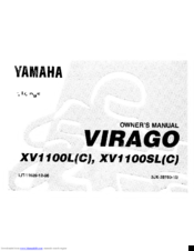 Yamaha Virago XV1100SL Owner's Manual