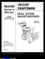 Sears Craftsman C950-52951-0 Owner's Manual