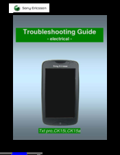 Sony Ericsson CK15a Troubleshooting Manual