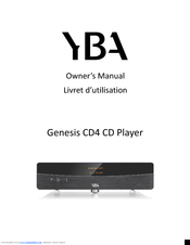 YBA DESIGN Genesis CD4 Owner's Manual