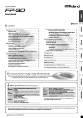 Roland Fp 30 Manuals Manualslib