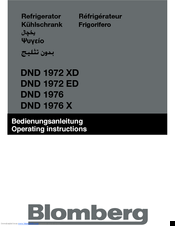 Blomberg DND 1976 Operating Instructions Manual