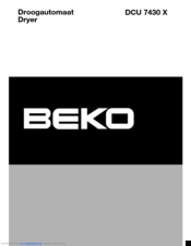 Beko DCU 7430 X User Manual