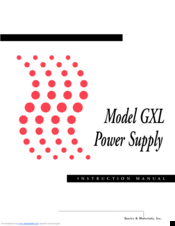 Sonics GXL Instruction Manual