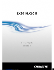 Christie LX501 Setup Manual