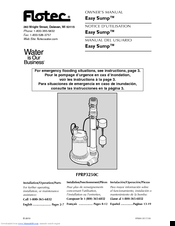Flotec Easy Sump FPRP3250C Owner's Manual