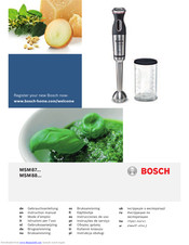 Bosch MSM88 Series Instruction Manual