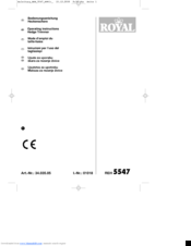 Royal REH 5547 Operating Instructions Manual