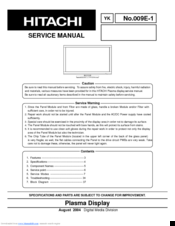 Hitachi CMP42EDT41 Service Manual