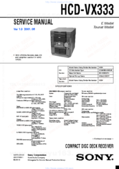 Sony HCD-VX333 Service Manual