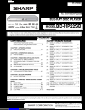 Sharp BD-HP22SB Service Manual