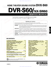 Yamaha NX-SW60 Service Manual