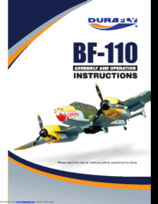 Durafly BF-110 Assembly And Operation Instructions Manual