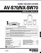 Yamaha AV-S70 Service Manual